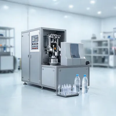 semi automatic pet bottle blowing machine